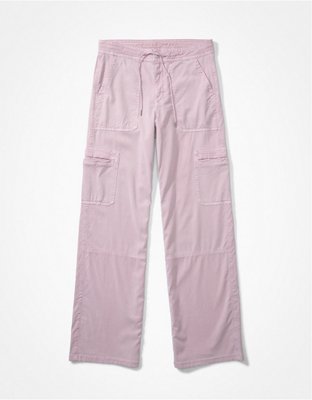 AE Dreamy Drape Stretch Super High-Waisted Baggy Wide-Leg Cargo Pant