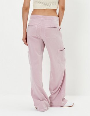 AE Dreamy Drape Stretch Super High-Waisted Baggy Wide-Leg Cargo Pant