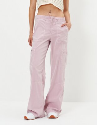 AE Dreamy Drape Stretch Super High-Waisted Baggy Wide-Leg Cargo Pant
