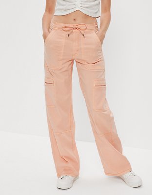 AE Dreamy Drape Stretch Super High-Waisted Baggy Wide-Leg Cargo Pant