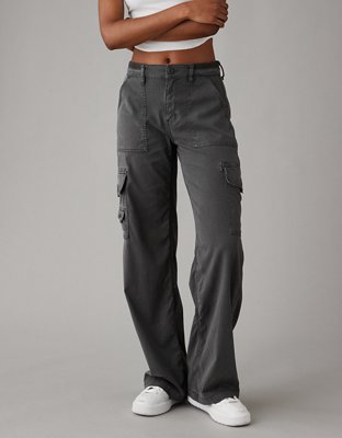 Stylish Modern Cotton Women's Cargo Pant, Hot & Trendy Pants, Grey Cargo,  Elastic Waist, Comfortable Pants
