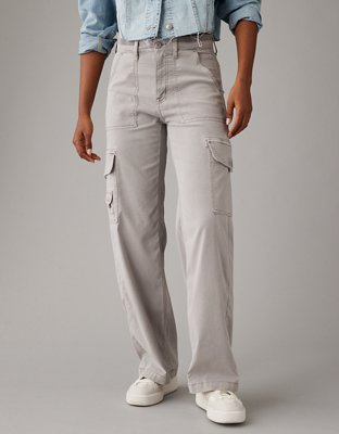 High-Waist Loose-Fit Cargo Wide Leg Jeans