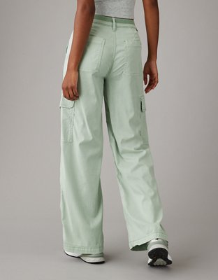 AE Dreamy Drape Stretch Cargo Super High-Waisted Baggy Wide-Leg Pant