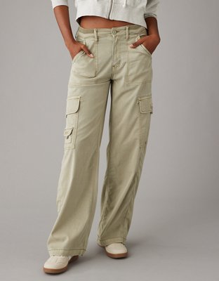 High Waist Stretch Cargo Pants Women Baggy, Multiple Pockets Relaxed Fit  Straight Wide Leg Pants