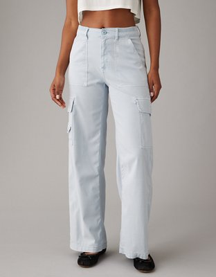 AE Dreamy Drape Stretch Cargo Super High-Waisted Baggy Wide-Leg Pant