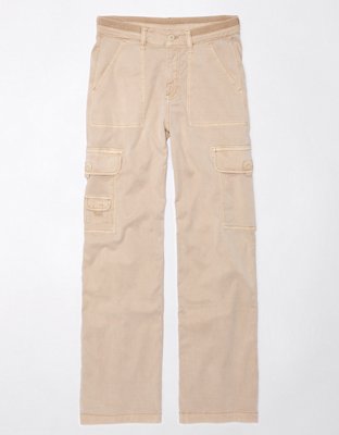 Женские брюки American Eagle AE Dreamy Drape Stretch Cargo Super High-Waisted Baggy Wide-Leg Pant — фото 3