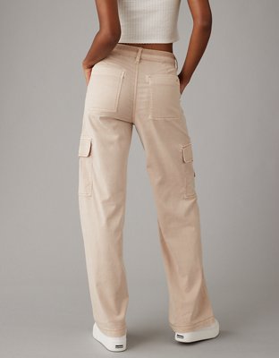 Женские брюки American Eagle AE Dreamy Drape Stretch Cargo Super High-Waisted Baggy Wide-Leg Pant — фото 2
