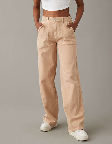 AE Super High-Waisted Baggy Wide-Leg Pant con stretch