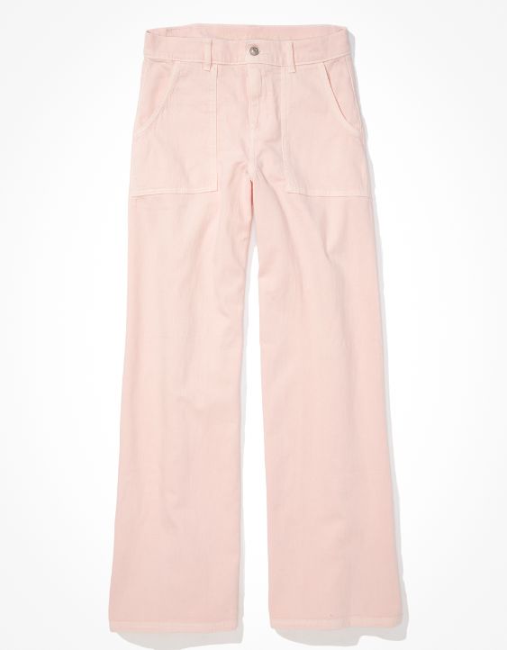 AE Stretch Super High-Waisted Baggy Wide-Leg Pant
