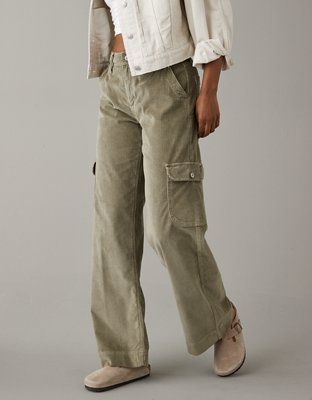 Stretch Corduroy Straight Leg Pants