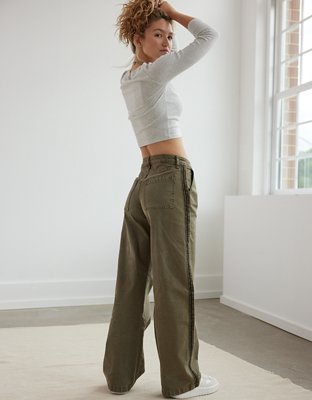 AE x The Ziegler Sisters Stretch High-Waisted Baggy Wide-Leg Pant