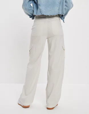 AE Dreamy Drape Stretch Super High-Waisted Cargo Baggy Wide-Leg Pant