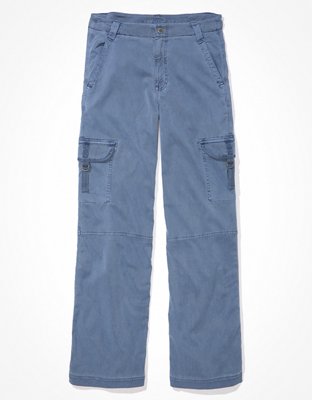 Женские брюки American Eagle AE Dreamy Drape Stretch Super High-Waisted Cargo Baggy Wide-Leg Pant — фото 3