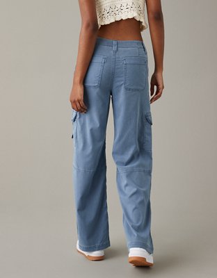 Женские брюки American Eagle AE Dreamy Drape Stretch Super High-Waisted Cargo Baggy Wide-Leg Pant — фото 2
