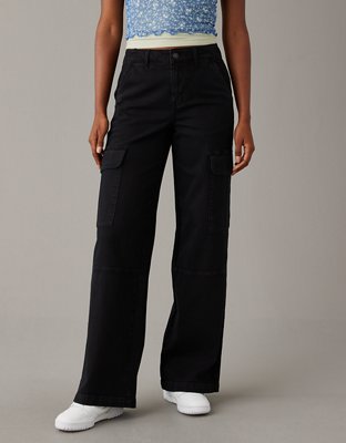 High-waist wide-leg cargo pants