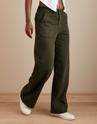 AE Dreamy Drape Woven Super High-Waisted Baggy Wide-Leg Pant