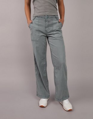 AE Dreamy Drape High-Waisted Baggy Wide-Leg Convertible Pant