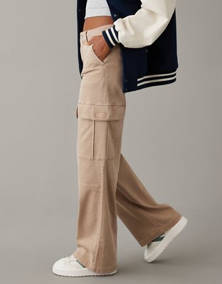 AE Dreamy Drape Stretch Cargo Super High-Waisted Baggy Wide-Leg Pant