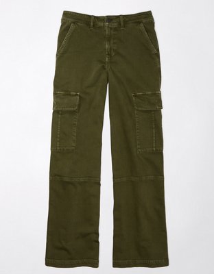 AE Dreamy Drape Stretch Super High-Waisted Baggy Wide-Leg Cargo Pant