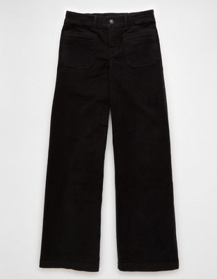 AE Stretch Corduroy Low-Rise Baggy Wide-Leg Pant