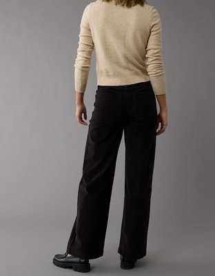 AE Stretch Corduroy Low-Rise Baggy Wide-Leg Pant