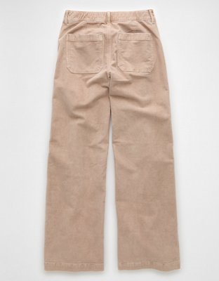 AE Stretch Corduroy Low-Rise Baggy Wide-Leg Pant