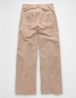 AE Stretch Corduroy Low-Rise Baggy Wide-Leg Pant