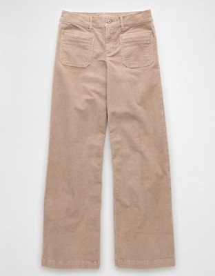 AE Stretch Corduroy Low-Rise Baggy Wide-Leg Pant