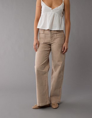 AE Stretch Corduroy Low Rise Baggy Wide Leg Pant