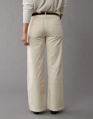 AE Stretch Corduroy Low-Rise Baggy Wide-Leg Pant