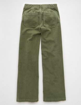 AE Stretch Corduroy Low-Rise Baggy Wide-Leg Pant