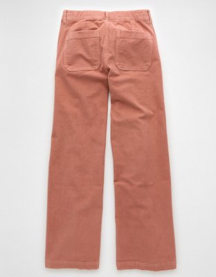 AE Stretch Corduroy Low-Rise Baggy Wide-Leg Pant