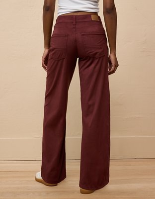 AE Dreamy Drape Sueded High-Waisted Baggy Wide-Leg Pant