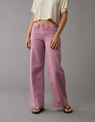 AE Dreamy Drape Stretch Low-Rise Baggy Wide-Leg Pant