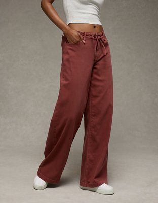AE Dreamy Drape Stretch Low-Rise Ultra Wide-Leg Pant