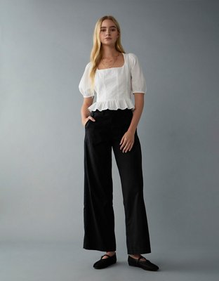 AE Dreamy Drape Stretch Super High-Waisted Baggy Wide-Leg Pant