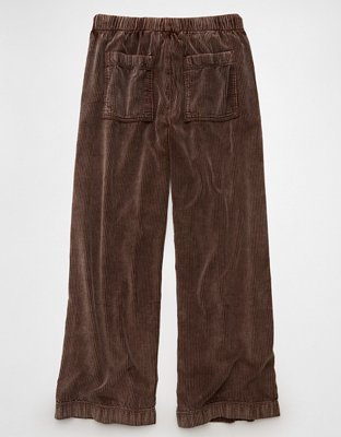 AE Stretch Corduroy Low-Rise Baggy Wide-Leg Pant
