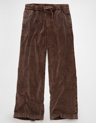 AE Stretch Corduroy Low-Rise Baggy Wide-Leg Pant