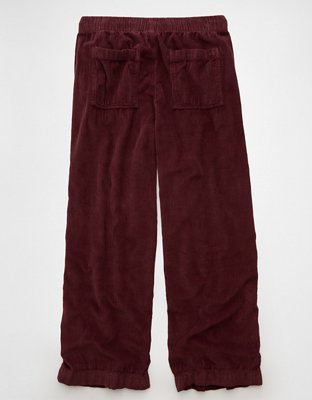 AE Stretch Corduroy Low-Rise Baggy Wide-Leg Pant