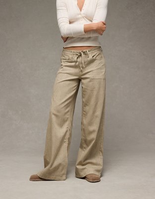 AE Dreamy Drape Stretch Low-Rise Ultra Wide-Leg Pant