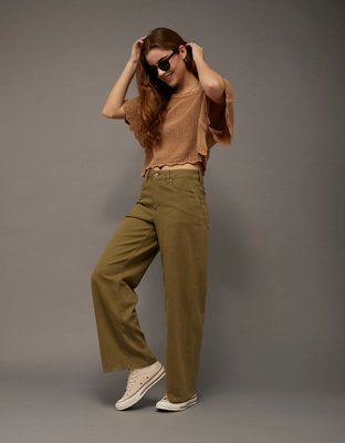 AE Stretch Super High-Waisted Wide-Leg Pant