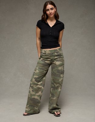 AE Camo Mid-Rise Wide-Leg Pant from American Eagle - $52.46