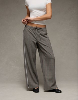 AE Stretch Low Rise Wide-Leg Track Pant
