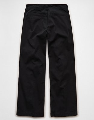 AE Low-Rise Wide-Leg Khaki Pant