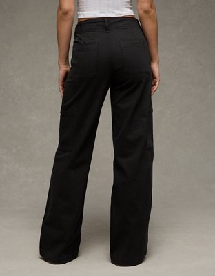AE Stretch Super High-Waisted Wide-Leg Cargo Pant