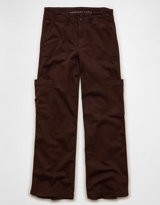 AE Stretch Super High-Waisted Wide-Leg Cargo Pant
