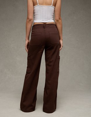 AE Stretch Super High-Waisted Wide-Leg Cargo Pant