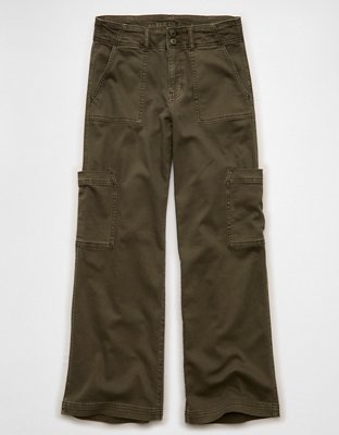 AE Stretch Super High-Waisted Wide-Leg Cargo Pant