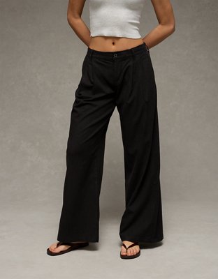 AE High-Waisted Linen-Blend Trouser