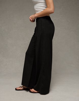 AE High-Waisted Linen-Blend Trouser